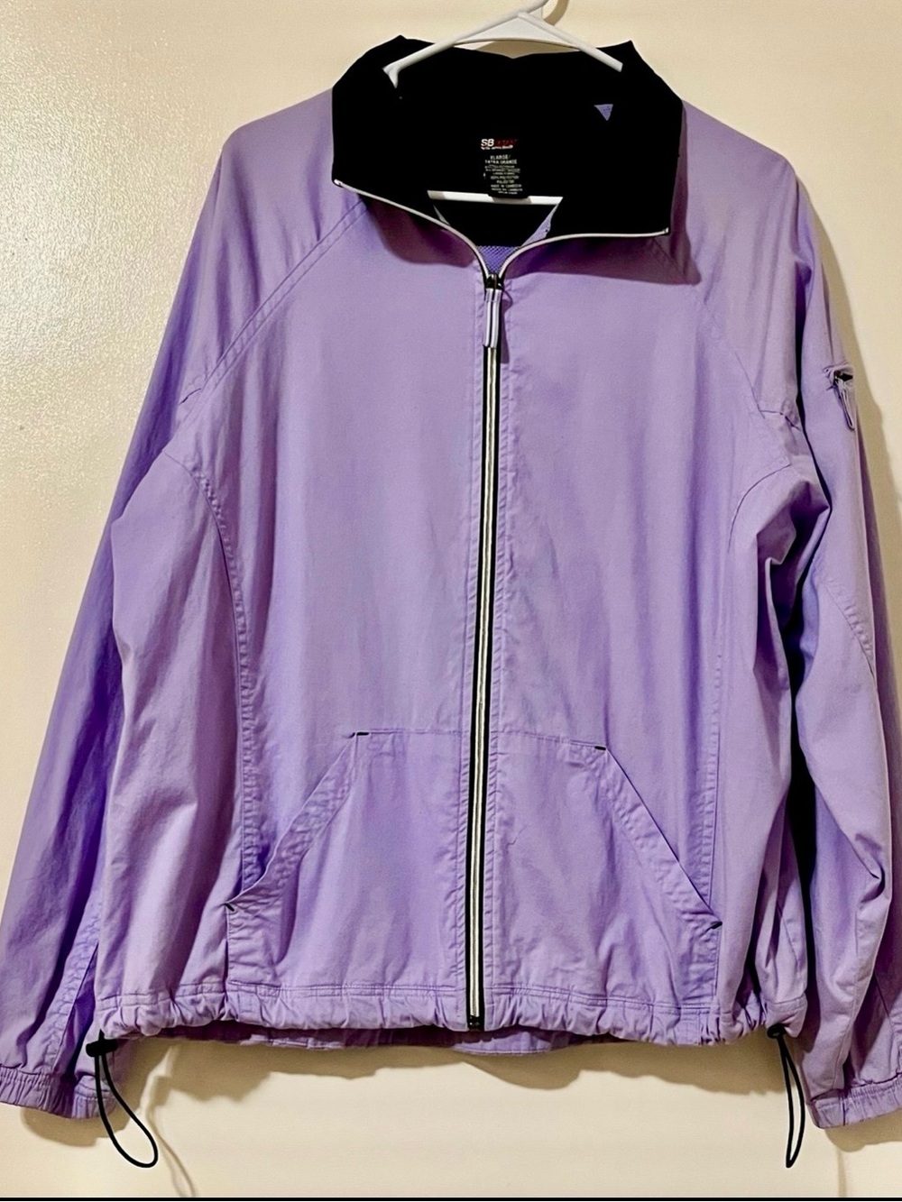 SB Active Women's Lavender Windbreaker Jacket with Contrast Collar